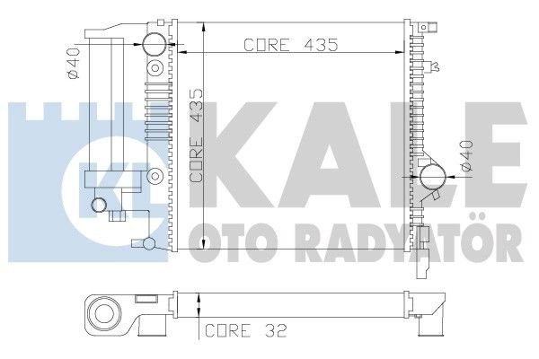 Bmw M40 M50 3.16i 3.18i 3.20i (Kare TİP) Radyatör/Otomatık/klımalı araclara uyumlu/orjınal no:1723528
