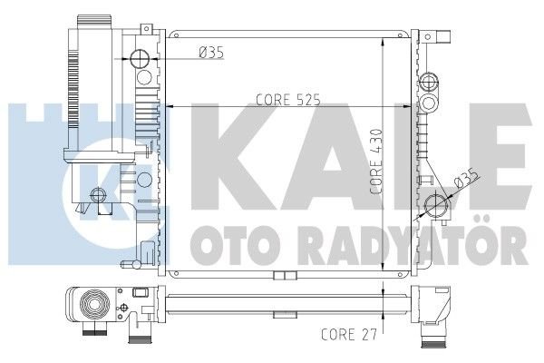 Bmw M52 5.20i 5.23i 5.28i Radyatör/Manuel/otomatık/klımalı araclara uyumlu/orjınal no:1740699