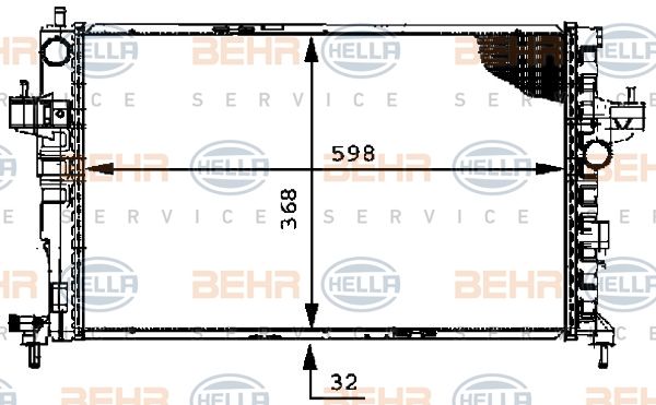 OPEL COMBO 1,7 DİZEL, CORSA RADYATÖR 00-03 MODEL ARASI ORJİNAL NO 1300233