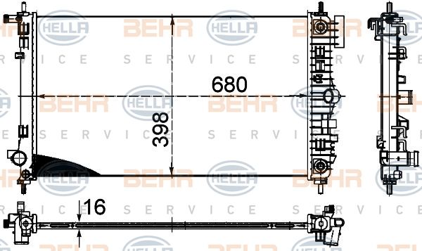 Opel Insıgnıa 2.0 T Radyatör/Otomatik/Klimalı araclara uyumludur/Orjinel No:1300294