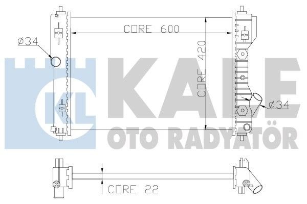 Chevrolet Aveo Radyatör/Manuel klımalı 08+ model aracalara uyumlu/orjınal no:96942180