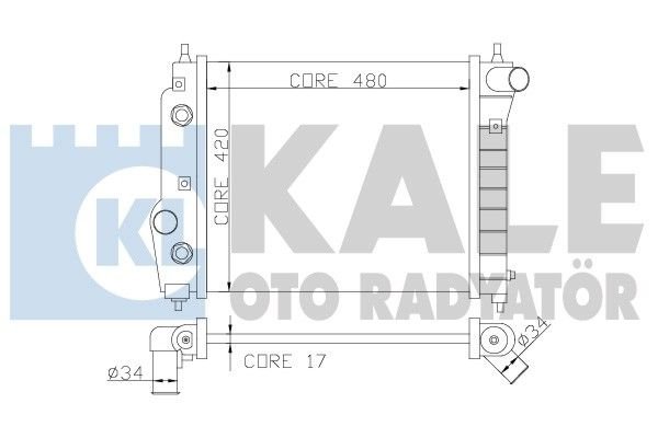 Chevrolet Kalos Aveo 1.2 1.4 8V Sohc Radyatör/Otomatık/klımalı  03+ model araclara uyumlu/orjınal no:96536524