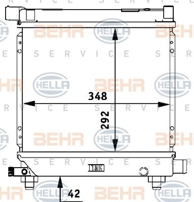 Mercedes W124 190 200 E Radyatör/Manuel araclara uyumlu/Orjınal No:2015003703
