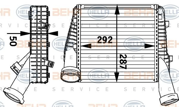 Volkswagen Touareg İntercooler/ 04+ Model araclara uyumlu/Orjınal No:7L6145803C