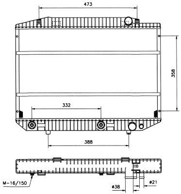 Mercedes W126 380 500 Radyatör/Otomatık/klımalı araclara uyumlu/Orjınal No:1265004803