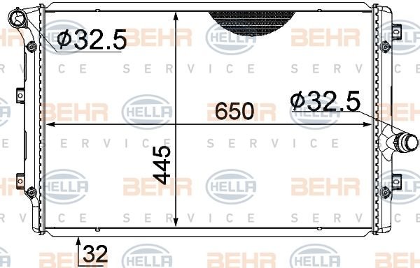 Audı A3 2.0 TDI, Seat Toledo, Volkswagen Golf Radyatör/Manuel/otomatık/klımalı 04+ model aracalara uyumlu/orjınal no:1K0121251N