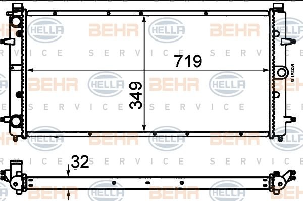 Volkswagen Transporter T4 1.9 2.4D 2.5 TDI Radyatör/Manuel/klımalı 91+model araclara uyumlu/rjınal no:701121253K