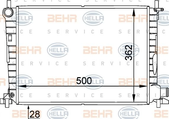 Ford Fiesta 1.25 1.4 16V EFI Radyatör/Manuel/klımalı 95-02 model araclara uyumlu/orjınal no:XS6H8005GA