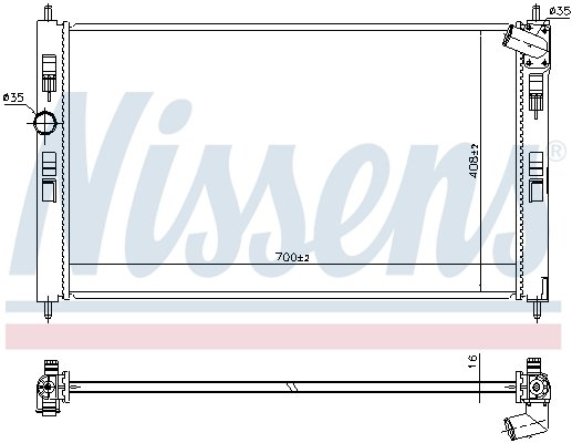 Citroen C4, Mitsubishi ASX, Lancer, Peugeot 4008 Radyatör 2007 model sonrası araçlarda uyumludur. Orjinal no: 1611245980