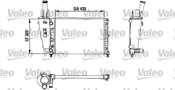 FIAT PUNTO 1.1 RADYATÖR. 1993-1999 MODEL ARASI MANUEL VE OTOMATİK, KLİMASIZ ARAÇLARDA UYUMLUDUR.  ORJİNAL N: 7718660-VALEO/730976