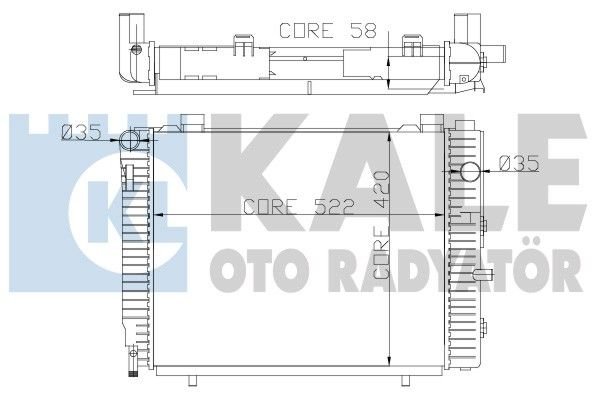 Mercedes W202 Kompresörlü Radyatör/Manuel/otomatık/klımalı araclara uyumlu/Orjınal No:2025005203