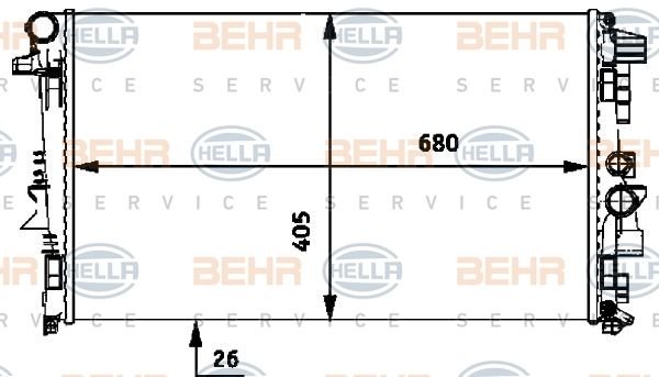 Mercedes Vıto Vıano Radyatör/Manuel/otomatık/klımalı/klımasız araclara uyumlu/Orjınal No:6395010401behr