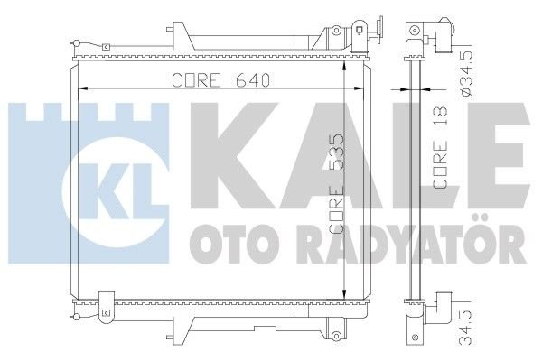 Mitsubishi L200 TD Radyatör/Otomatık/Klımalı 07+ model araclara uyumlu/Orjınal No:1350A348