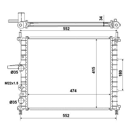 FİAT MAREA RADYATÖR 1,6 MOTOR 96MODEL SONRASI KLİMALI ARACLARA UYUMLUDUR ORJİNAL NO:46525657