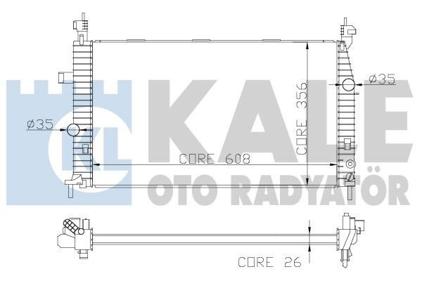 Opel Meriva 1.6 1.8 Radyatör/Manuel+Otomatik/Klimalı Araclara uyumlu/Orjinel No:1300253
