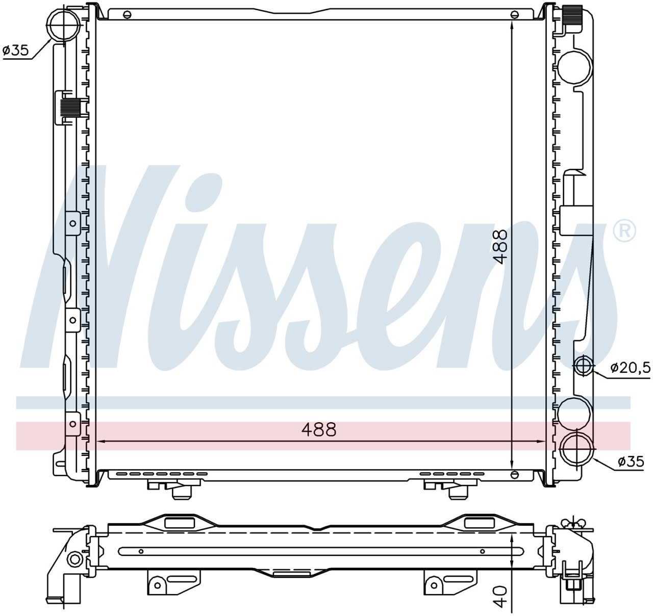 Mercedes W 124 E200 E220 200E Radyatör 1992-1995 Model Arası Manuel, Klımalı Araclara Uyumludur. Orjınal No:1245006203