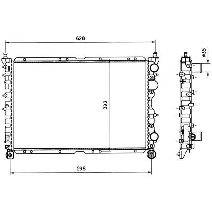 ALFA 145-146 96+SONRASI 1.4 / 1.6 /2.0 MOTOR  RADYATÖR KLIMALI / KLIMASIZ  ARACLARA UYUMLUDUR  ORJ NO:60623447