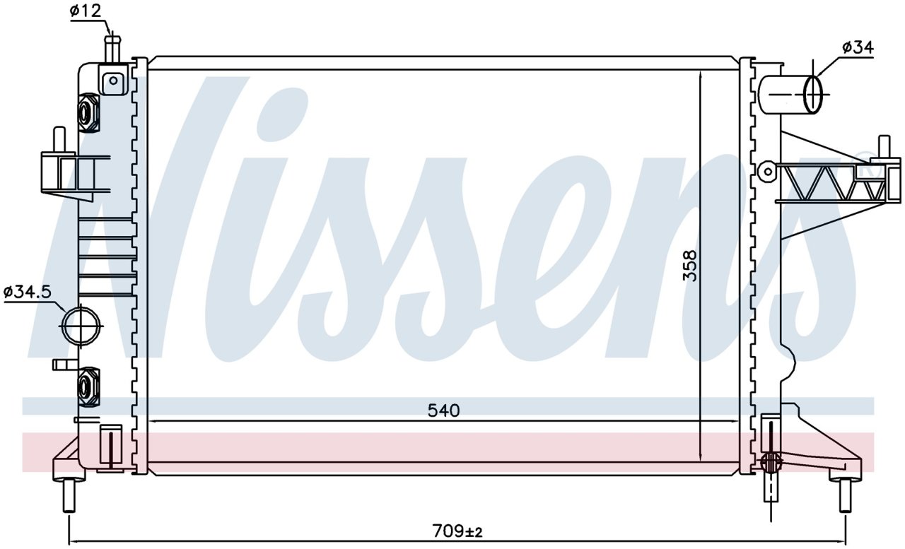 Opel Corsa C 1.4 Radyatör  2000 model sonrası klimalı araclara uyumludur. Orjinal No: 1300239