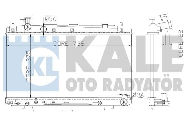 Toyota RAV4 Radyatör/Otomatık/Klımalı 00-03 model aracalra uyumlu/Orjınal No:16400-28140