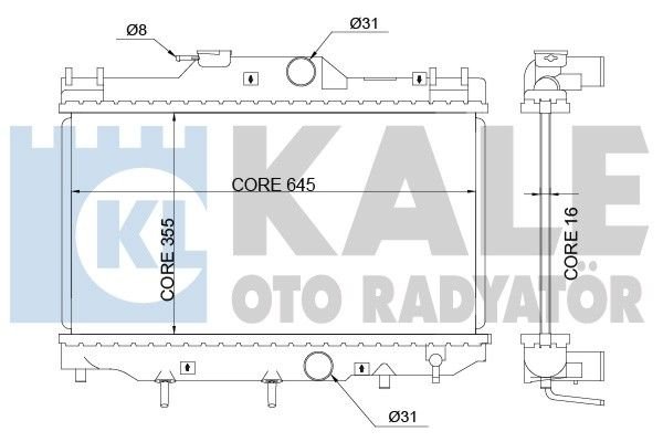 Toyota Corolla AE111 AE112 Radyatör/Otomatık/Klımalı/Klımasız 97-01 model araclara uyumlu/orjınal no:16400-0D040
