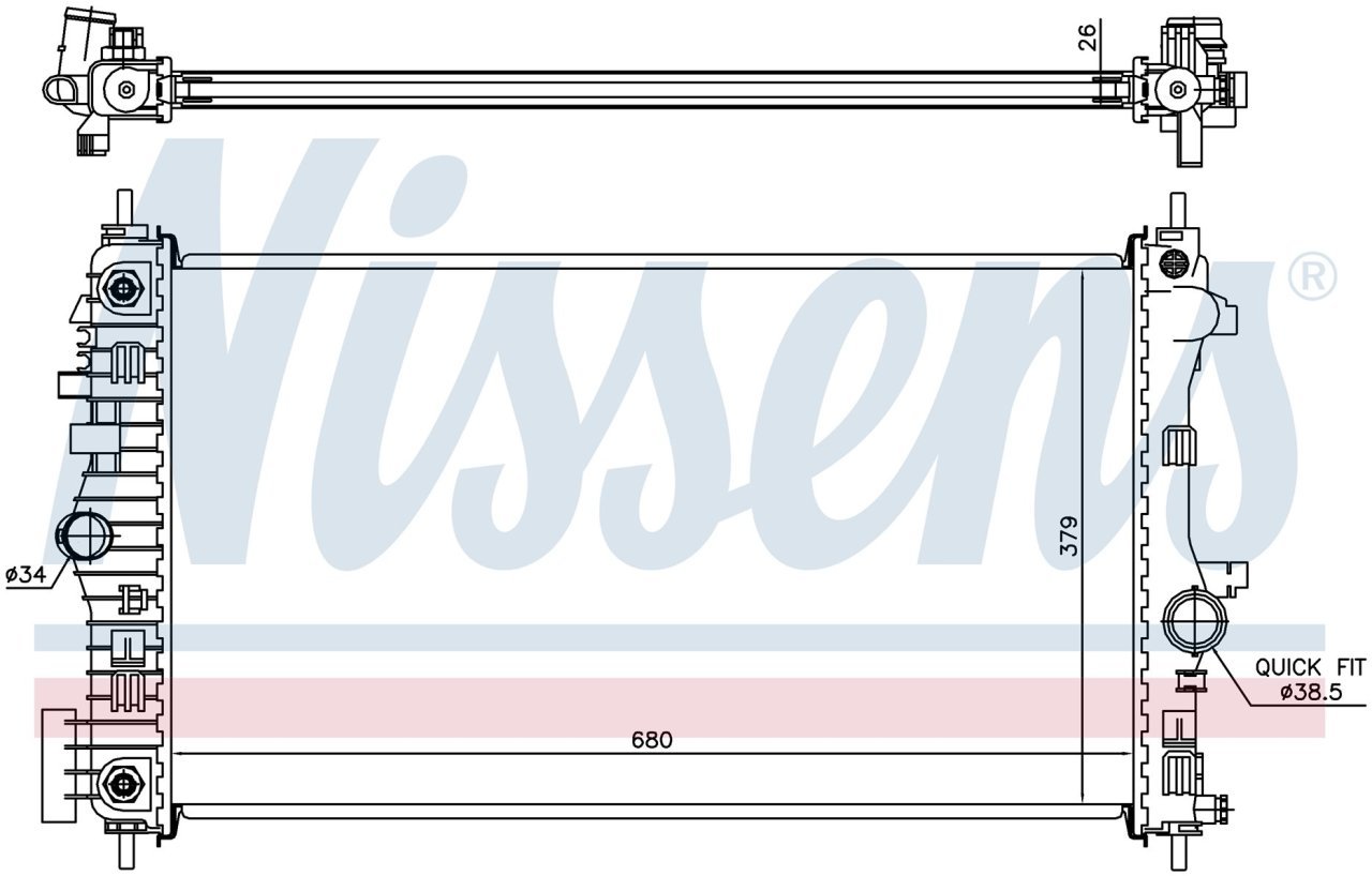 Opel Insıgnıa, Saab 9-5  Radyatör 2008 Model sonrası araclarda uyumludur.Orjinal NO:1300290