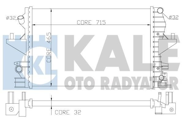 Volkswagen T5 2.5 TDI Radyatör/Manuel/otomatık/klımalı  04+ model araclara uyumlu/Orjınal no:7H0121253G