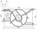 Opel Vectra C Radyatör Fan Motoru Pervane Vectra C Modellerine Uyumludur Orjinal No:1341362