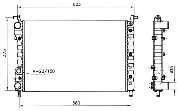 Fıat Palıo 1.2i  Radyatör/Manuel/Klımalı 96-02 model araclara uyumlu/Orjinal NO:46548485