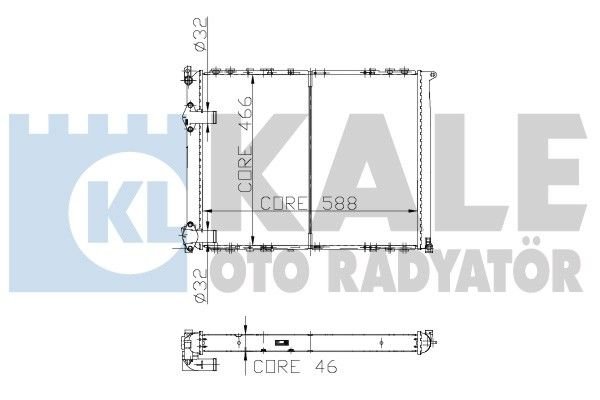 Renault Safrane Radyatör/ Manuel-Klımalı/ 92-00 model araclara uyumlu/Orjınal No:7701352301 / 7701035723 / 7701352201