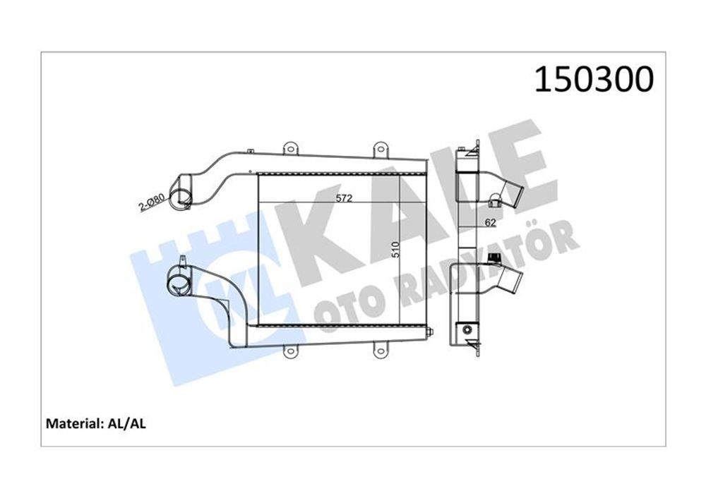 FORD CARGO 2527, 25.32 Y.M RADYATÖR ORJİNAL NO : 2C466K775AA