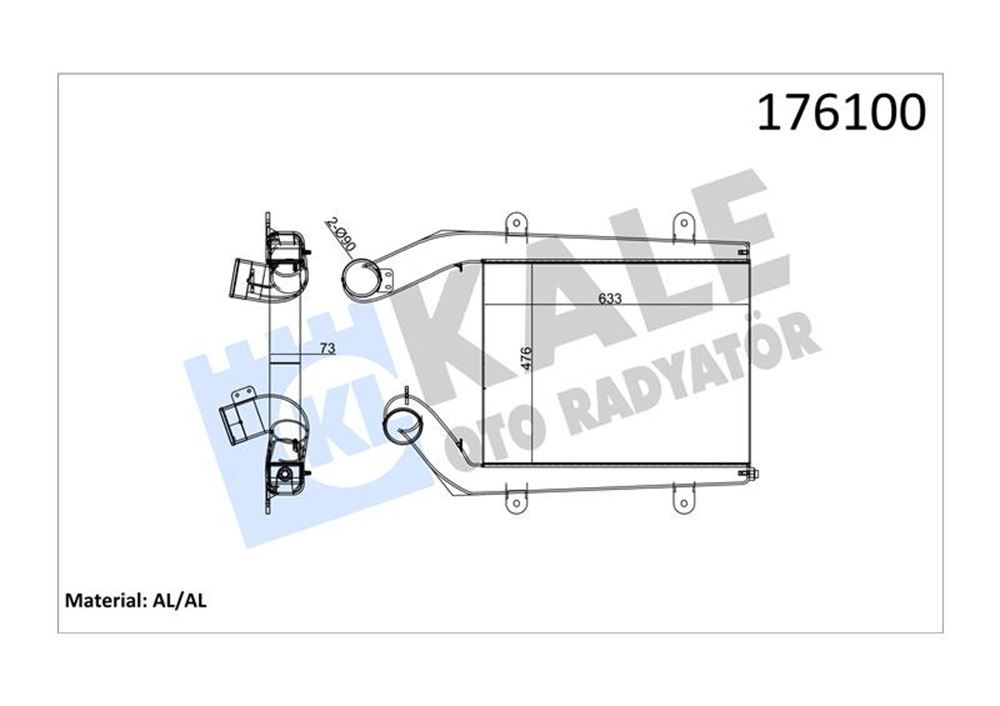 FORD CARGO FC1824, 2530, 3230 İNTERCOOLER ORJİNAL NO: 3C466K775AA
