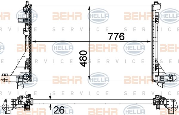Renault Master 3 Radyatör  2.3 M9T (Tek Tekerlek) Orjinal No:214004474R