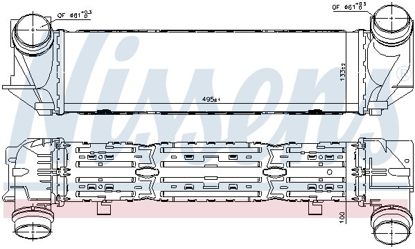 BMW 5 Serisi İntercooler 2010 model sonrası araçlarda uyumludur. Orjinal no: 7618769