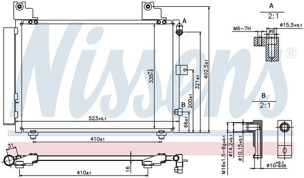 DAIHATSU TERİOS 1.3İ 16V KLİMA RADYATÖRÜ 1997 MODEL SONRASI MANUEL/ OTOMATİK ARAÇLARDA UYUMLUDUR.