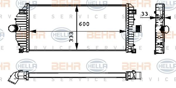 Renault Laguna İntercooler/ 96-01 model araclara uyumlu/Orjınal No:7701045349