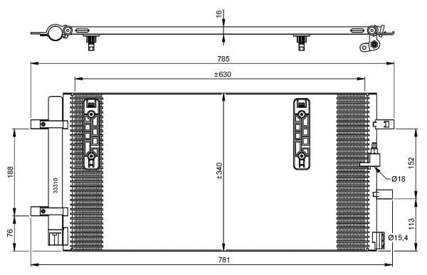 Audı A4 Klıma Radyatörü/ 08+ MOdel araclara uyumlu/orjınal no:8K0260403E