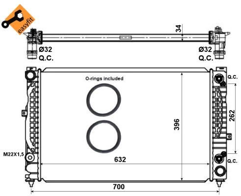 Audı A6 2.4E 30V 2.7E 2.8E ALW Radyatör/Otomatık/klımalı 97+ model araclara uyumlu/orjınal no:4B0121251R