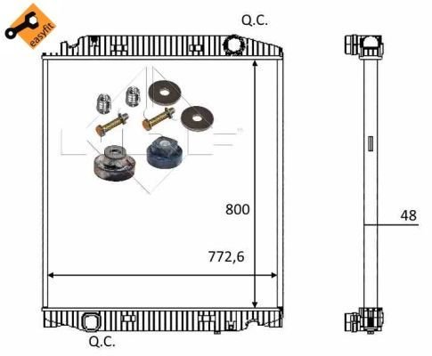 İVECO STRALİS TRAKER Radyatör/Orjınal No:41218266