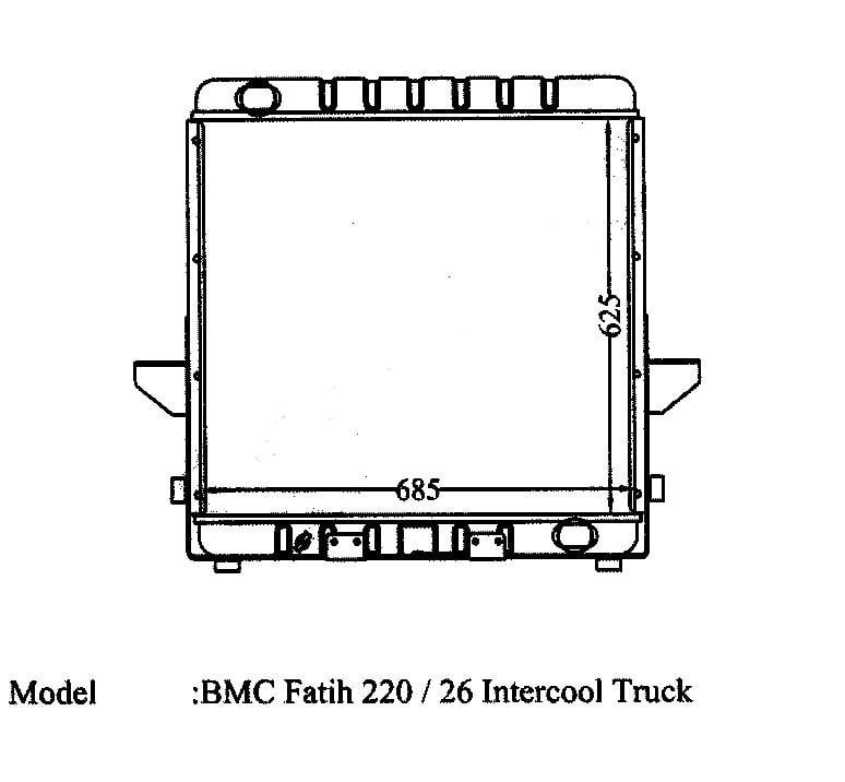 BMC FATİH 220/26 TRUCK INTC (97-01) 5 Sıra Süper Bakır Radyatör