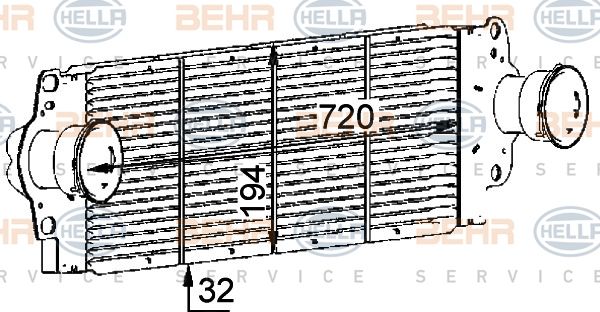 Volkswagen T5 T6 İntercooler/ 03+ Model araclara uyumlu/Orjınal No:7H0145804A