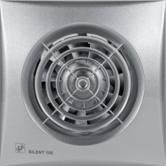 SOLER & PALAU SILENT-100 CRZ 95 m3/h SILVER MİNİ AKSİYEL FAN (krom renk, geri tepme ventili, timer)