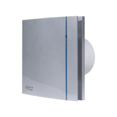 SOLER & PALAU SILENT-100 CZ SILVER DESIGN 85 m3/h MİNİ AKSİYEL FAN (krom renk, pilot lamba, geri tepme ventili)