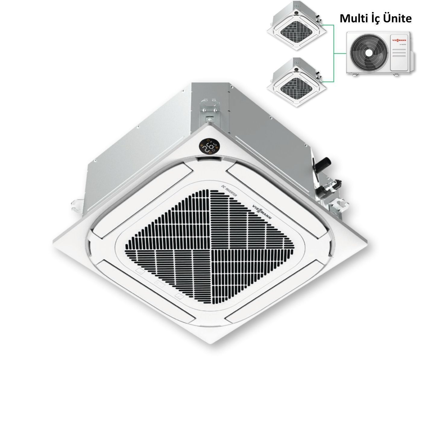 Viessmann Vitoclima 100-S/HE Multi 4 Yön Kaset Tipi İç Ünite 7,0 kW 24.000 Btu (Dış Ünite Hariçtir)