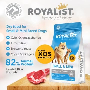 03677 ROYALİST KÜÇÜK IRK YETİŞKİN KUZULU&PİRİNÇLİ KÖPEK MAMASI 3 KG