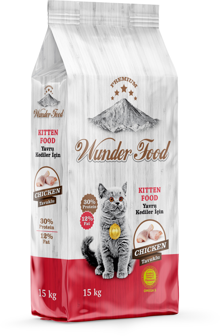 03555 WUNDER FOOD TAVUKLU YAVRU KEDİ MAMASI 15KG