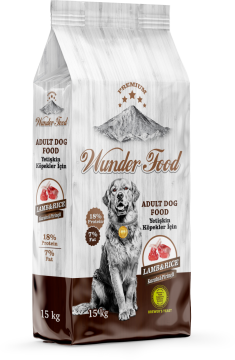 03568 WUNDER FOOD KUZU ETLİ KÖPEK MAMASI 15 KG