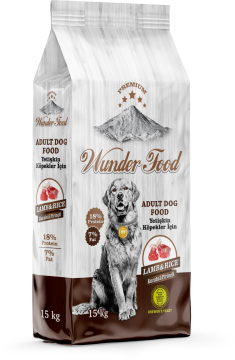 03568 WUNDER FOOD KUZU ETLİ KÖPEK MAMASI 15 KG