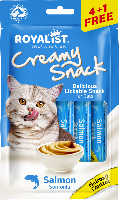 03754 ROYALIST CREAMY SNACK  – SALMON  – HAİRBALL CONTROL 75 GR