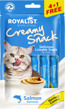 03754 ROYALIST CREAMY SNACK  – SALMON  – HAİRBALL CONTROL 75 GR
