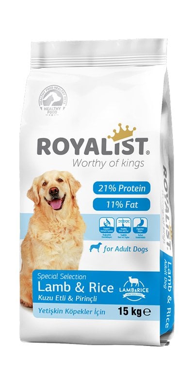 00539  ROYALIST PREMIUM KUZU ETLİ & PİRİNÇLİ YETİŞKİN KÖPEK MAMASI 15KG